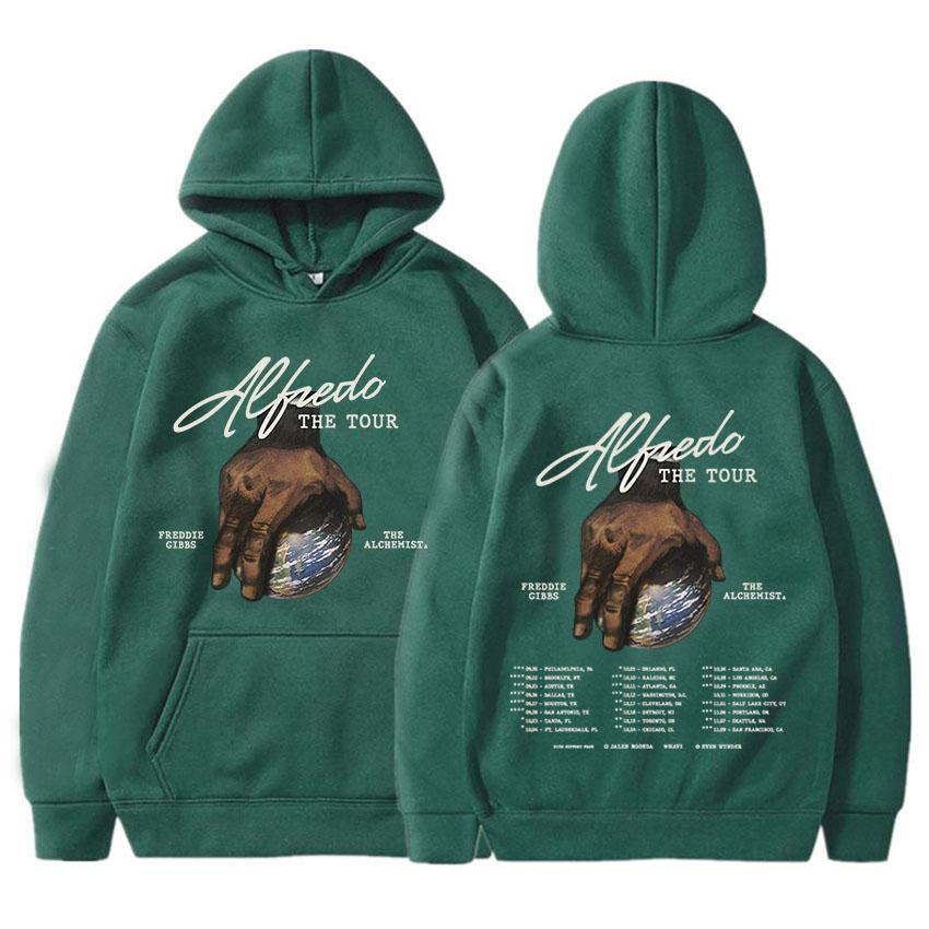 Freddie Gibbs ALFREDO Tour Hoodies Autumn/Winter Loose Hooded Sweatshirts for Male Warm Fleece Men Women Pullovers Streetwear