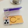 KEYSION Colorful Gradient Magnetic Lens Stand Case for iPhone 17 Pro Max for MagSafe TPU+PC Shockproof Cover for iPhone 17 Pro