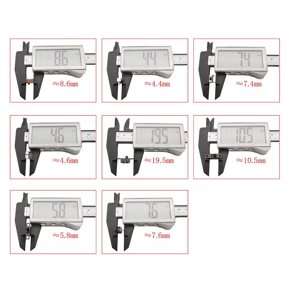 Micro Mini Slide Switch SPDT 1P2T Toggle Switch 2 Position 3 Pin On-Off DIP Panel Mount for Arduino PCB Project DIY DC 50V 0.5A