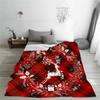 Merry Christmas Reindeer Snowflake Flannel Blanket-Bed Blanket&Throw Blanket Soft Comfortable, Ideal for Home Decoration Gifting