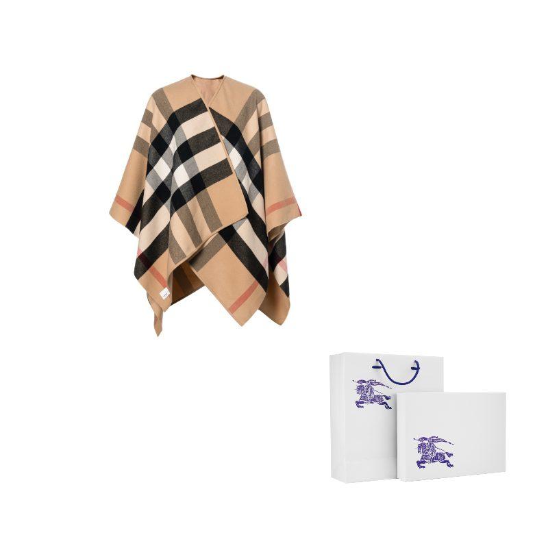 Burberry Sieviešu divpusējs pleda merino vilnas