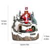 Unique Christmas Village Houses Sets Rotating Train Display Figurines-LED Light Up Musical,Battery Operated Holiday Decoration