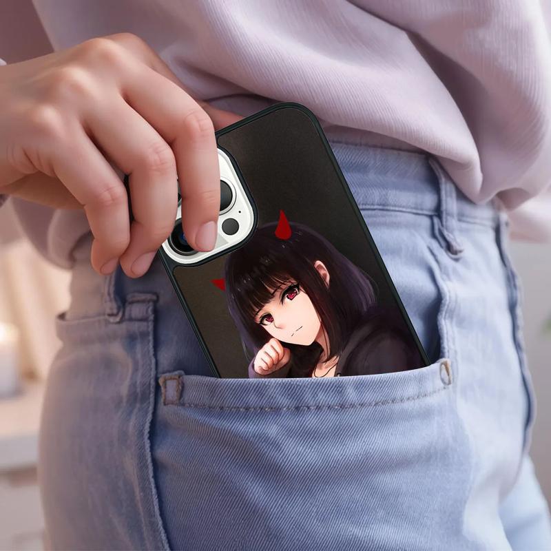 Anime Girl Mask Phone Case For iPhone 17 Air 15 16e 14 13 Pro Max Coque 12 11 Pro Max PLUS cover