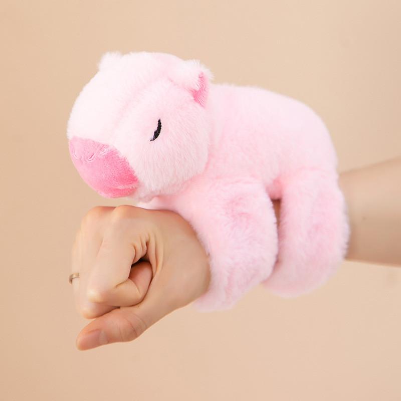 Soft And Cuddly Cartoon Animal Plush Capybara Slap Bracelet For Children