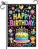 Birthday Garden Ag 12x18 Inch Double Sided Happy Birthday Garden Ag Animals And Owers Cake Signs Vertical Cake Banner GGX