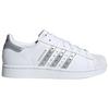 Adidas Originals Superstar 2 Leather Versatile Comfortable Durable Low-Top Skate Shoes Women Sneakers White JR4505