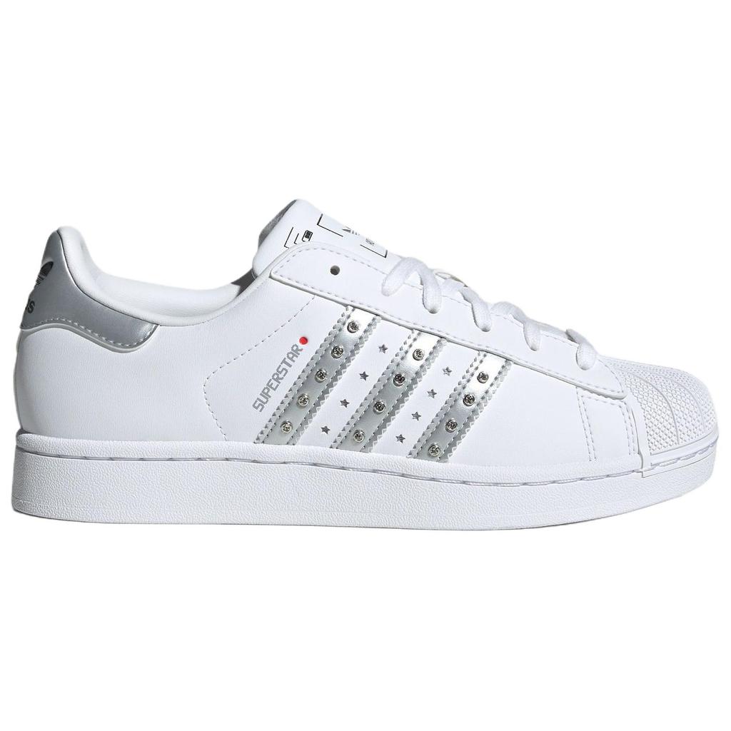 Adidas Originals Superstar 2 Leather Versatile Comfortable Durable Low-Top Skate Shoes Women Sneakers White JR4505