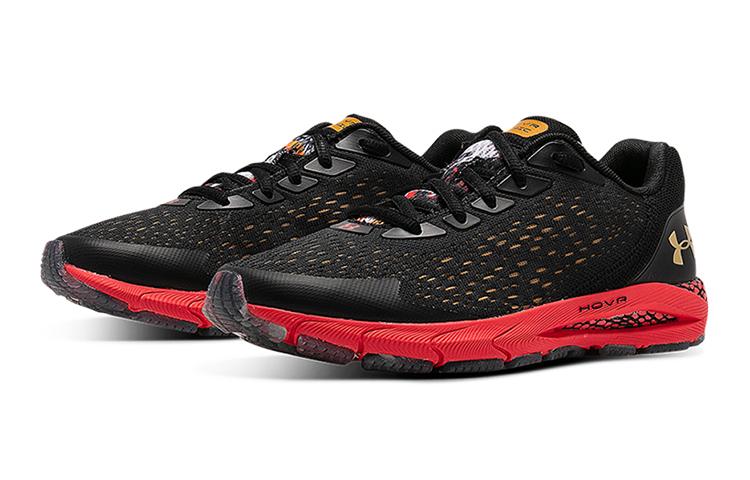 Under Armour Sonic 3 CNY Cushioning Abrasion Resistant Breathable Low top Kids' Running Shoes Black Teenagers 3023930-001