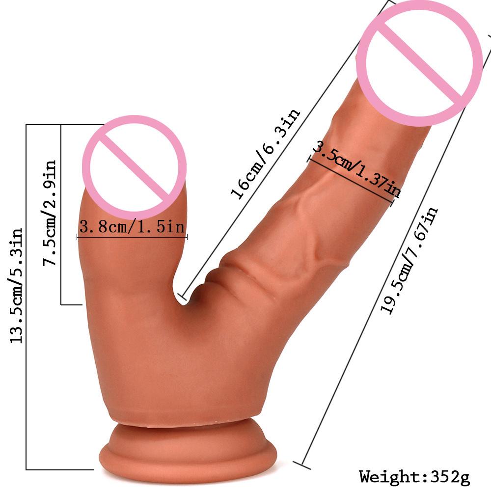 Female Liquid Silicone Dildo Manual Masturbator Suction Cup Soft Artificial Penis Large Anal Plug Adult Sexual Product