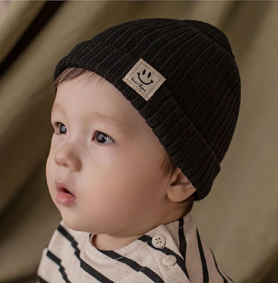 RQ Design Winter Hats for Baby New Beanies Knitted Solid Hat Korean Style Casual Caps Elegant All-Match Beanie