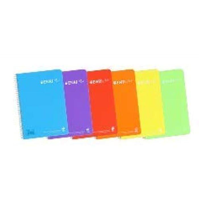 Cahier multicolore DIN A4 - ENRI - Lot de 5 - 80 feuilles - Pratique et coloré - Idéal pour l'école