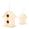 Innovative Wooden Birdhouse Natural and Safe DIY Wooden Small Birdhouse DecorationDouble Layer Two