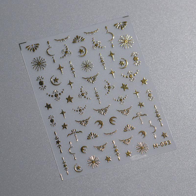 

Season Gilding Laser Bohemia Pattern Nail Sticker Waterproof Nail Sticker Decorative Decals Ornament M093 M093 (bronzing)