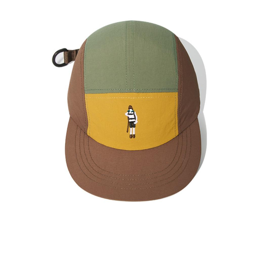 Waterproof Curved Brim Golf Hat Splicing Flat-brimmed Cap Casual Quick-drying Dad Hat  Fishing