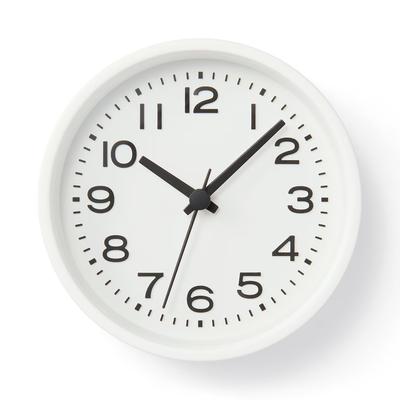 MUJI Analoge Klok, Klein (met standaard), Wit, MJ-ACSW2, 44275702, Afmetingen: 124mm (W) x 54 mm (D) x 130 mm (H) (met standaard)