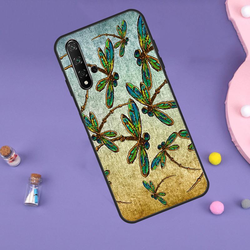 Dragonfly For Huawei Nova 10 9 SE 3i 7i 8i 11i 12i Y60 Y61 Y70 Y72 Y73 Y90 Y91 P20 P30 P40 Lite Case