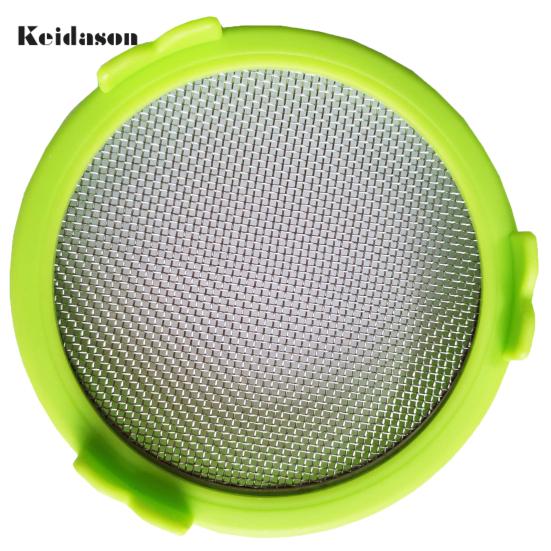 Durable Fine Holes Bright Color Sprout Lid Mason Jar Plastic with Stainless Steel Screen for Household