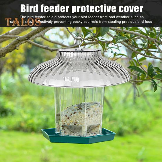 Capac protector din plastic, cupolă, pentru agățat păsări hrănitoare, rezistent la intemperii, colibri hrănitoare, ploaie protecție veveriță deflector pentru exterior