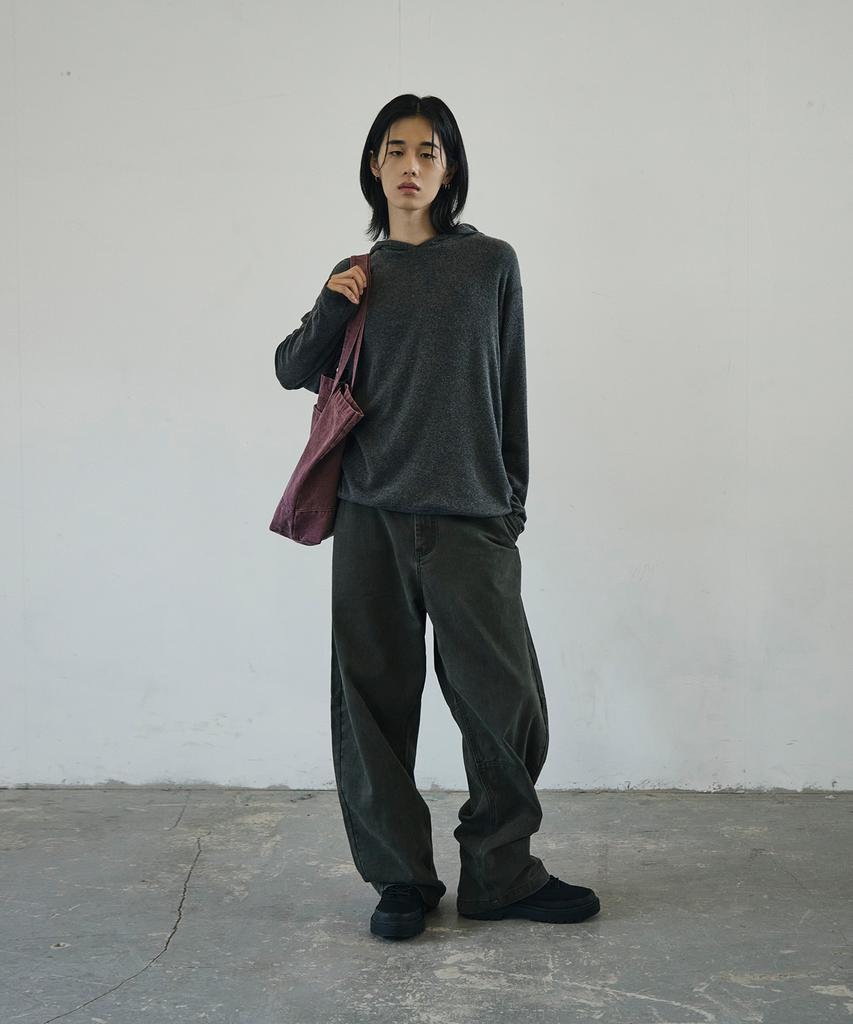 Scrattle_Pixel Vtg Dust Washed Tote Bag [Wine]
