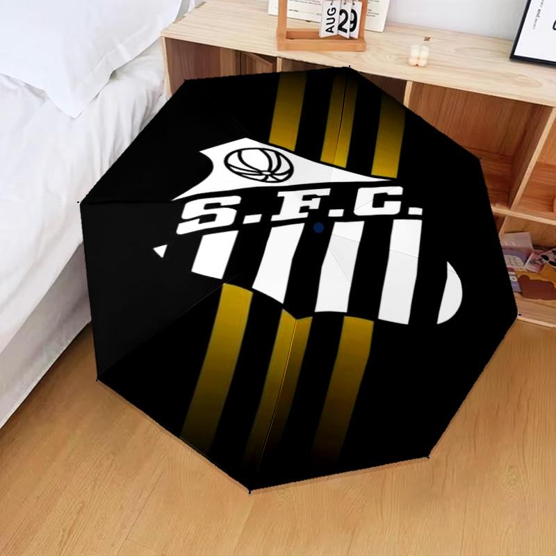 1PC Fc Crest Design Printed Umbrella Folding umbrella, automatic umbrella 8-Frame for Travel, camping Fan gifts Christmas Gifts