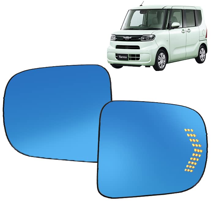 

(LA650 Танто) Оригинальное сменное зеркало LED последовательный указатель поворота дверное зеркало Синяя линза зеркала (встроенный обогреватель зеркал)