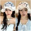 Summer Spring Crochet Bucket Hat Woman Commutes Camping Taking Photo Fisherman Hat with Pleated Trim for Girlfriend