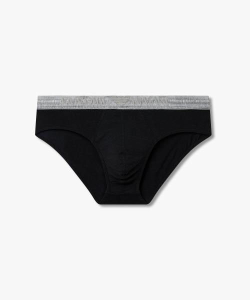 

[Emporio Armani Underwear] Мужские трусы-слипы с логотипом на резинке Черный 0816111161 [Отправка из Кореи] 100% Оригинал Black - M