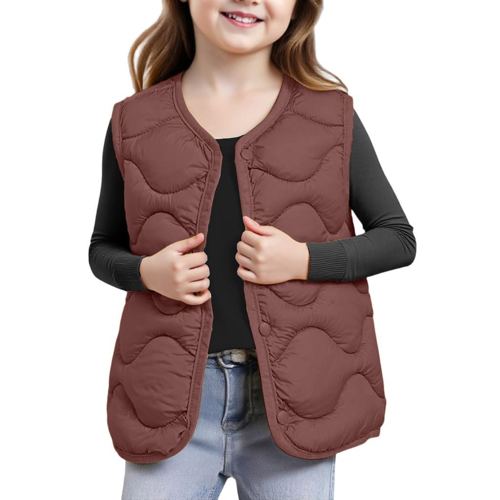 Kids' Winter Vest - Cotton Padded Sleeveless Jacket
