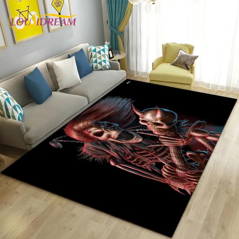 Classical Electric Guitar Music Area Rug Large,Carpet Rug for Living Room Bedroom Sofa Doormat Decoration, Non-slip Floor Mat 3D