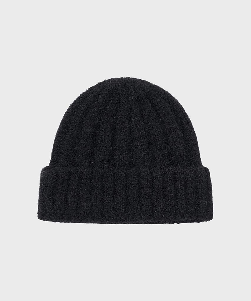 NOIRER Mohair Ribbed Wool Beanie (3 Colors)