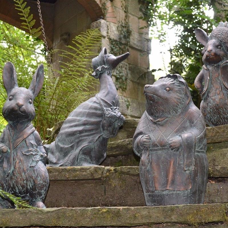 15cm Bronze Resin Garden Ornament Patio Lawn Decoration Statue