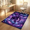 Elephant Theme Crystal Velvet Rug Personalized Custom Name Text Soft Floor Mat Home Decor