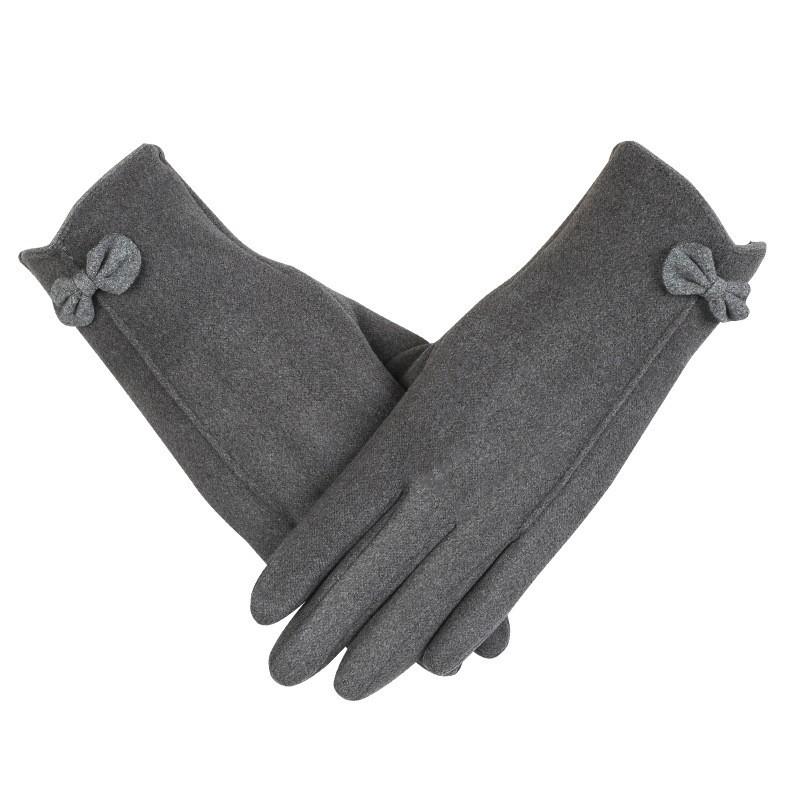 Et par elegante Plus Velvet Touch Screen Damehansker Strikkede Plus Velvet Warm Comfort Gloves