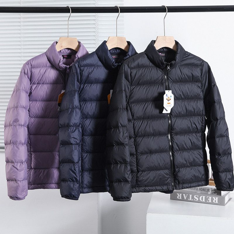 Lightweight High-Puffiness Cold-Proof Jacket for Autumn and Winter, Unisex Couple Style, Stand Collar, Warm Coat for Export to Europe and America