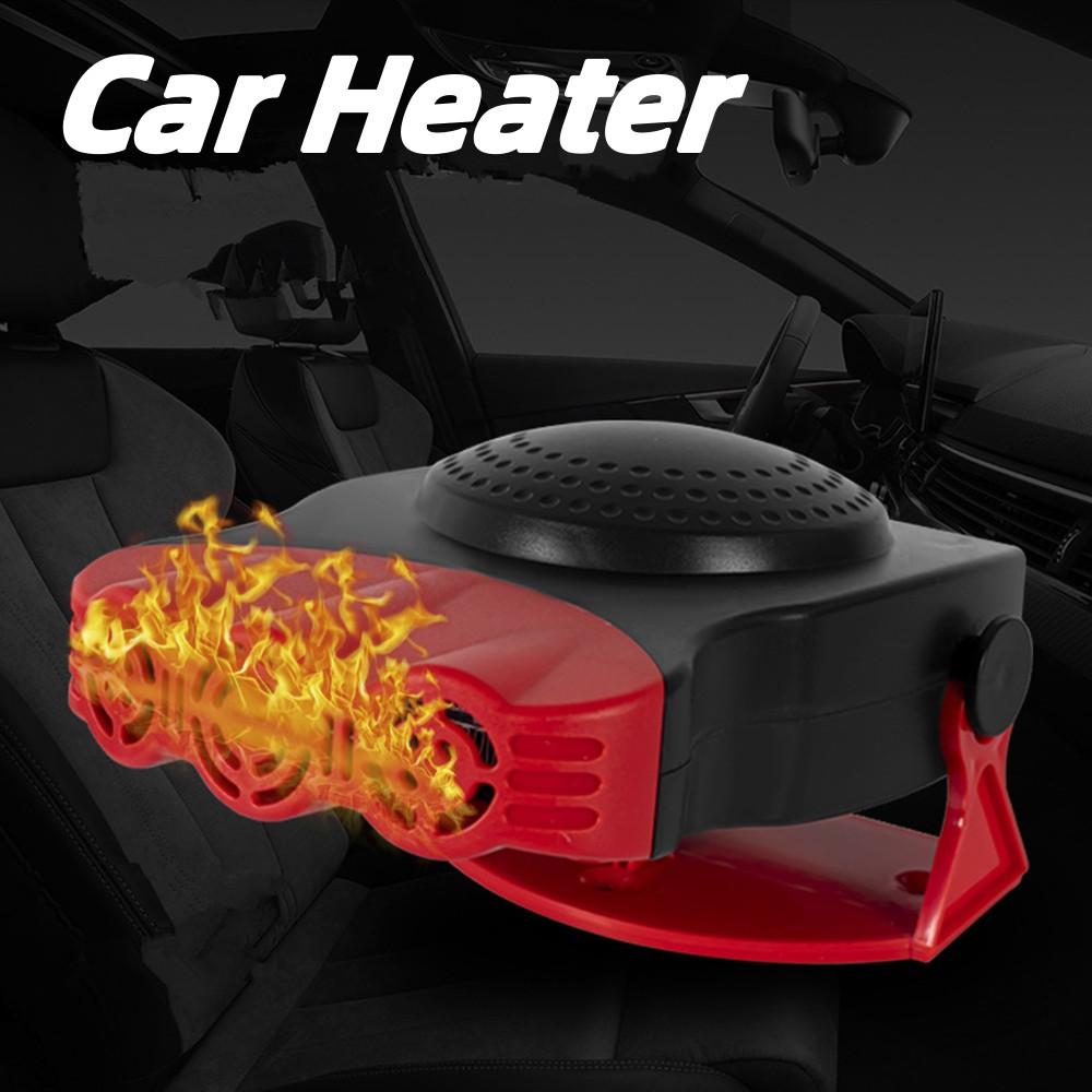 1x ABS Black Car Heater 3-Outlet Portable Windscreen Fan 12V 150W 17 * 11 * 4 cm