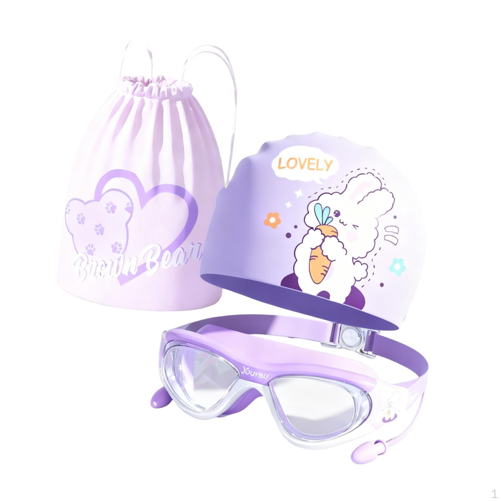 

Kids Swimming Hat Shower Cap Diving Full Protection Soft Silicone Swim Gear Bathing with