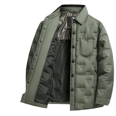 Herbst und Winter Weiße Entendaunen Hemdversion Jugend Business Warm Daunen Leicht Kalt Jacke