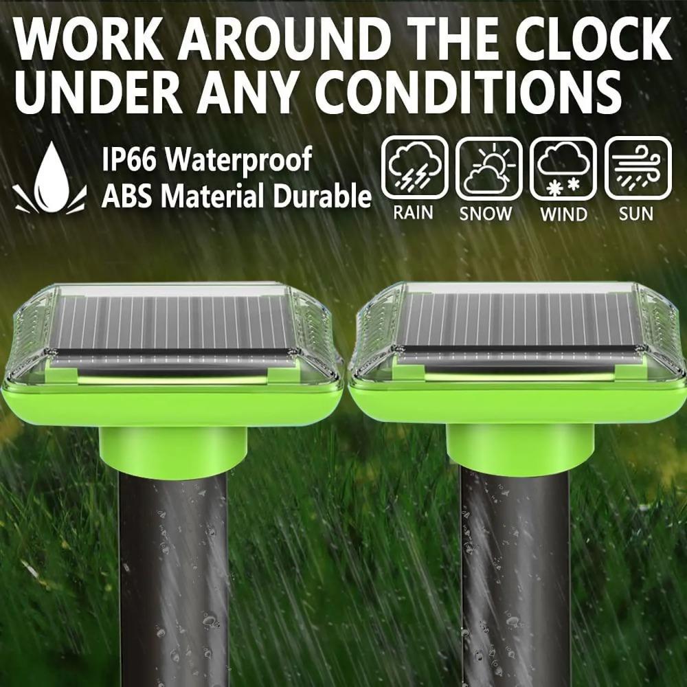 Solar Powered Outdoor IP66 Waterproof Rodent And Snake Repeller for Garden Vegetable Patch Lawn Courtyard
