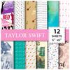 12 Sheets/Pack Of Stock Paper Singer Taylor Swift Paper
