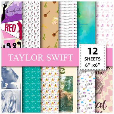 12 Sheets/Pack Of Stock Paper Singer Taylor Swift Paper