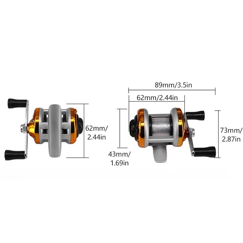 Mini Tambur Plasticl Mulineta Pescuit Portabilă Iarnă Gheață Mulinetă Tambur Cu Fir Echipament de Exterior Accesorii Pescuit