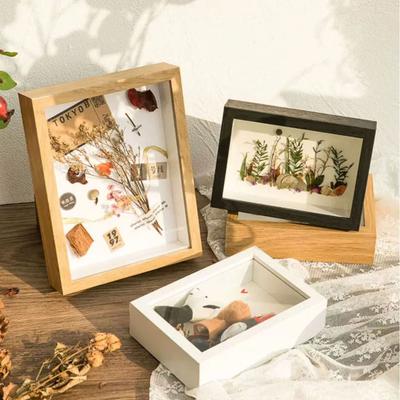 Rámeček Shadow Box Fotorámeček Rustikální Plovoucí Rámeček na Obrázky Pamětní Krabička na Suvenýry Řemeslné Výrobky DIY Dárky Ocenění