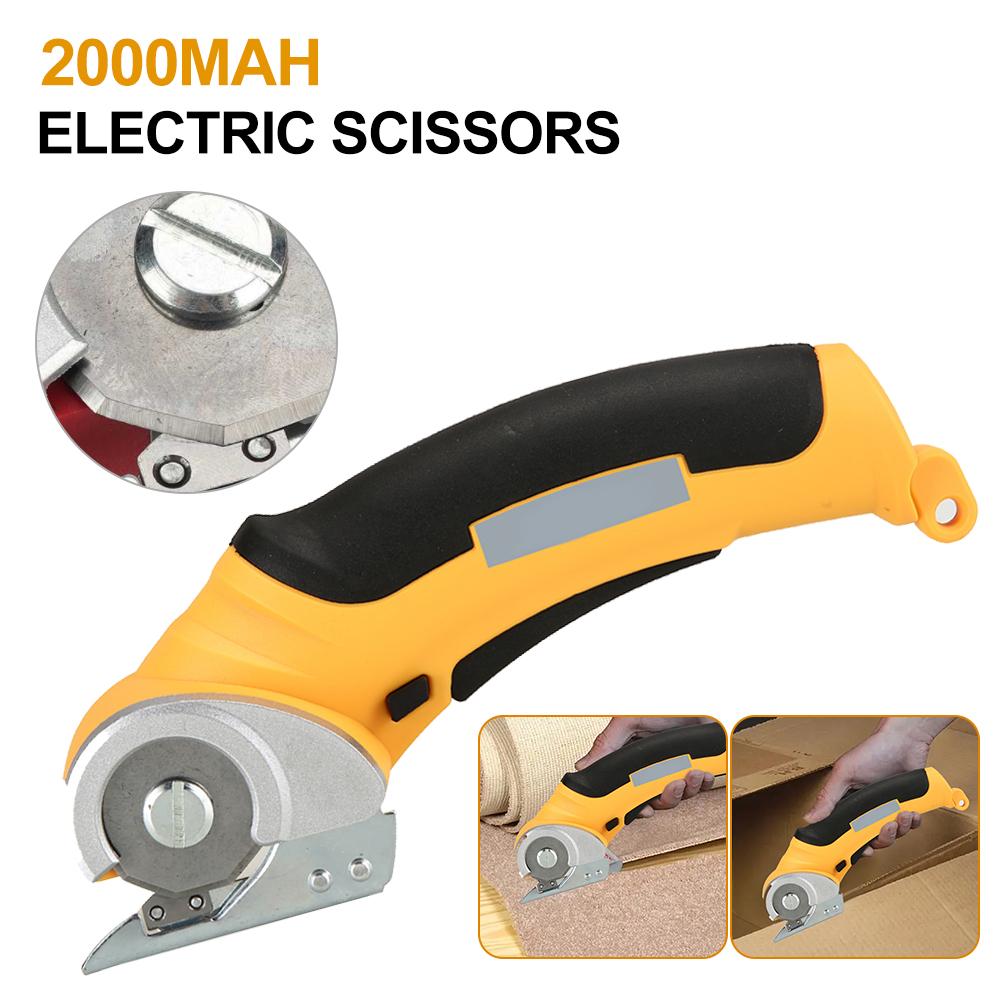 170W Cordless Electric Scissors Handheld Multifunctional Electric Cutting Tool For Home Fabric/Leather/Cloth Sewing Machine USB