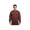 Nike Moletom Confortável Casual de Lã de Manga Comprida com Gola Redonda Solo Swoosh Masculino Marrom Branco DX1361-231