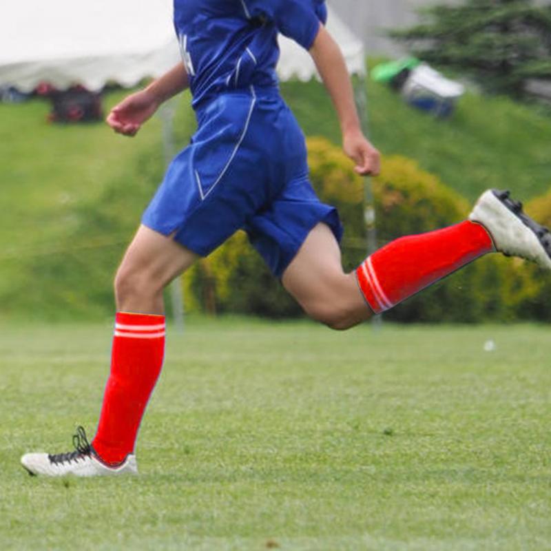 1 Paire Chaussettes de Sport Football Longues Genou Coton Spandex Enfants Legging Bas Football Baseball Cheville Adultes Enfants Chaussettes