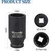 Axle Nut Impact Socket, 30Mm 12-Point, 1/2 Inch Drive, Deep Well Hub Lock Nut Remover (1Pack)