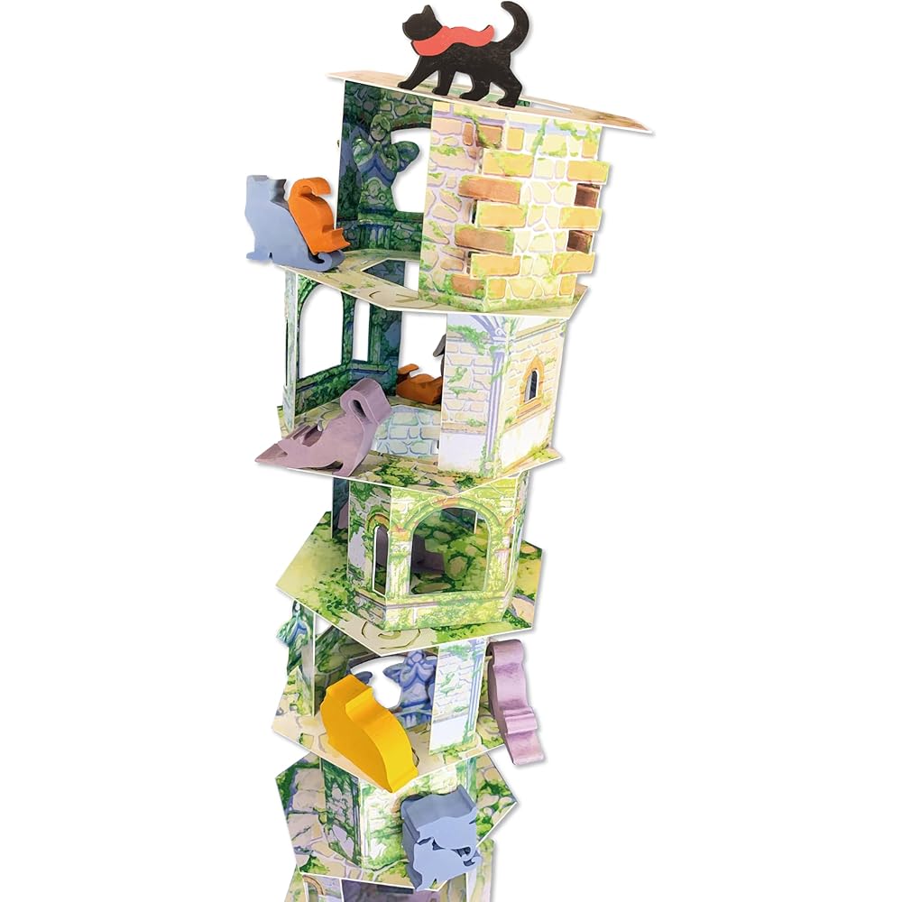 Arkwright Cat and the Tower (1-5 Players, 15-30 Minutes, Ages 6+) Board Game