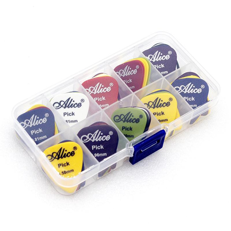 30/50PCS Colorful Guitar Picks Portable Box Package Multiple Thickness Mix Musical Instrument Practice Performance Accessory ZYF