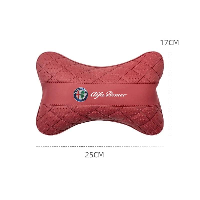 Car Headrest Cover Car Stickers Auto Seat Cover Head Neck Rest Pillow For Alfa Romeo Giulia Giulietta Tonale MITO Stelvio Brera mno522