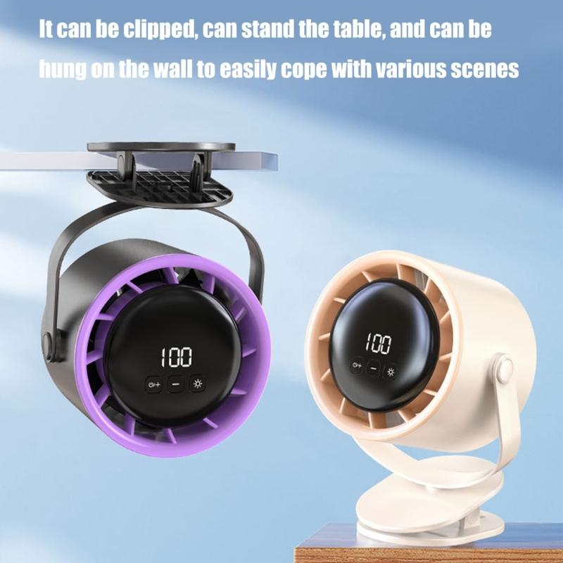 Small Desk Fan with 360degree Rotation Low Noise Fan Suitable for Baby Strollers Office Home Travel and Outdoor Activity